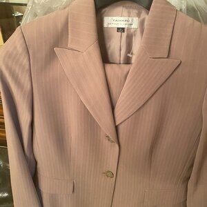 TAHARI PANTS SUIT TAN COLOR SIZE 12 PC 2